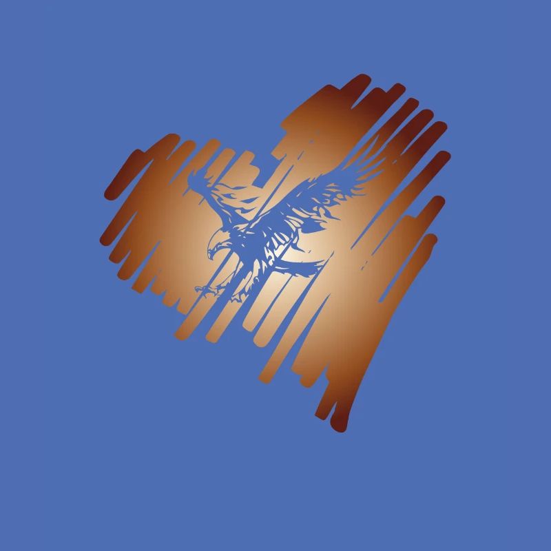 Heart with Eagle Golden Eagle Osprey White-tailed Eagle
