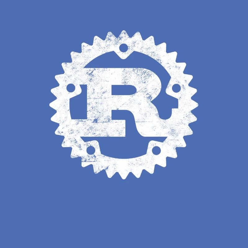 Rust Programming logo imprimé en détresse
