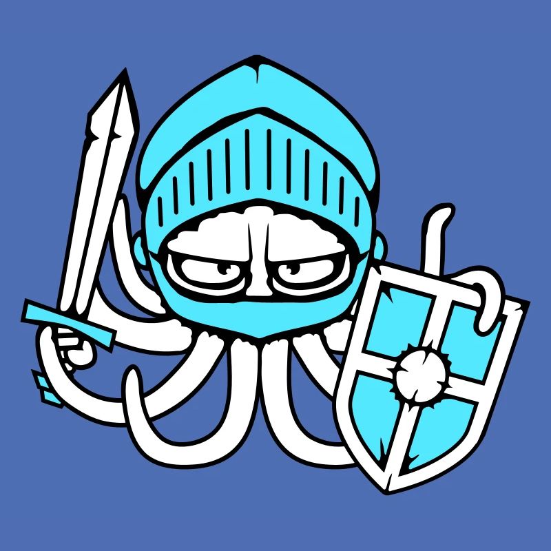 Octopus Chevalier Guerrier Médiéval Guerrier Épée