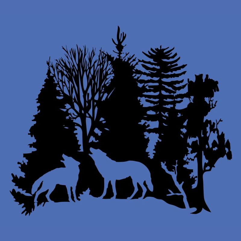 wolf raubtier rudel wald baum bäume wild tier wolf