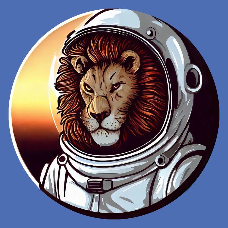 Lion Astronaut - Conception spatiale aventureuse