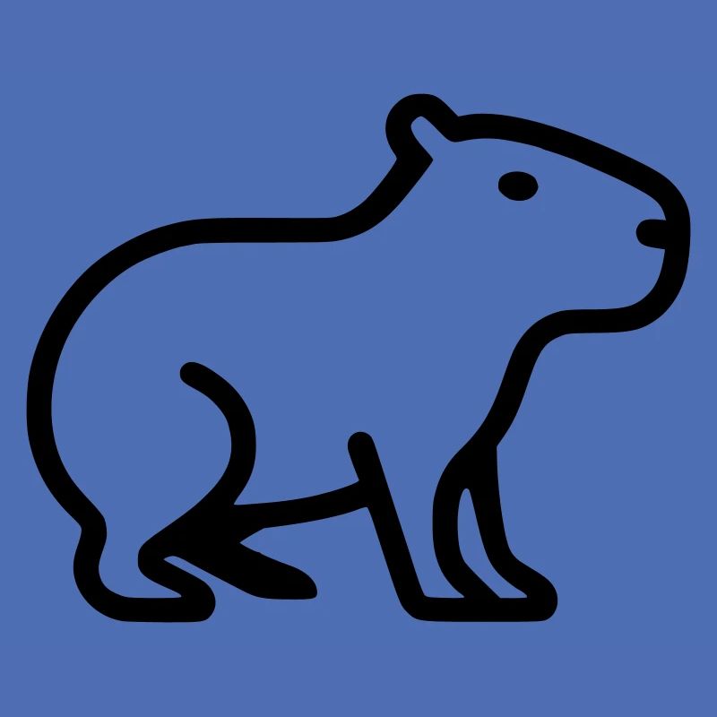 Capybara Minimalistisch Logo