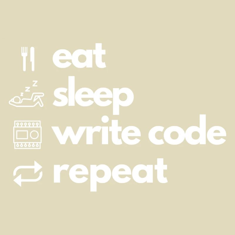eat sleep write code repeat funny