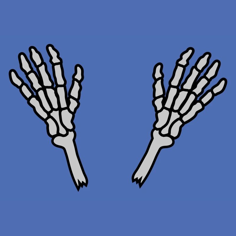 2 Skeleton Hands Bones