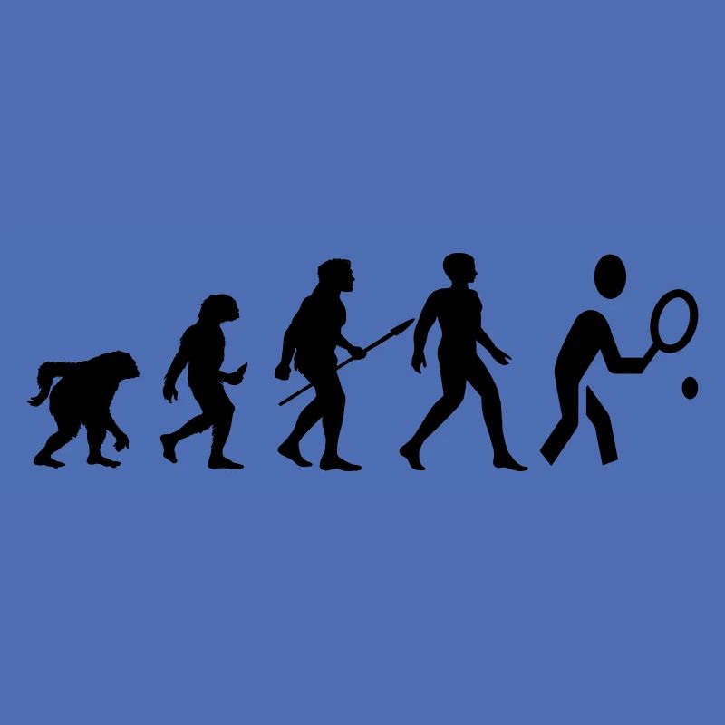 Cooles „Evolution Tennis Shirt“ Design