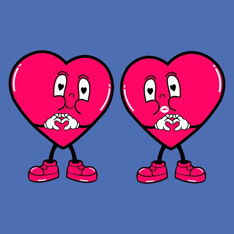 Comic Hearts Love