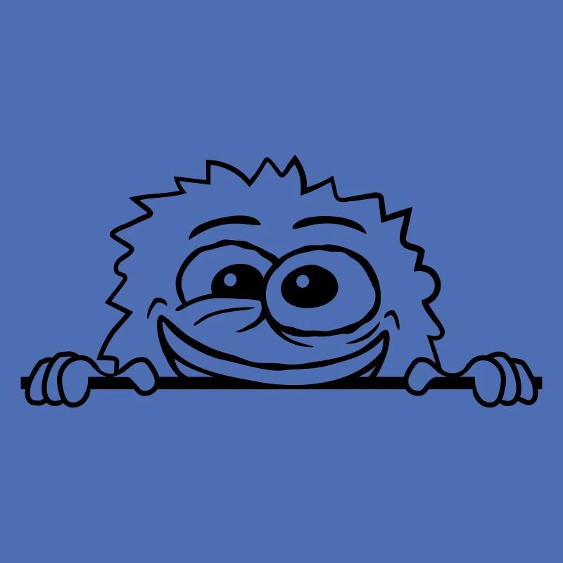 Wahnsinniges Monster hinter Mauer