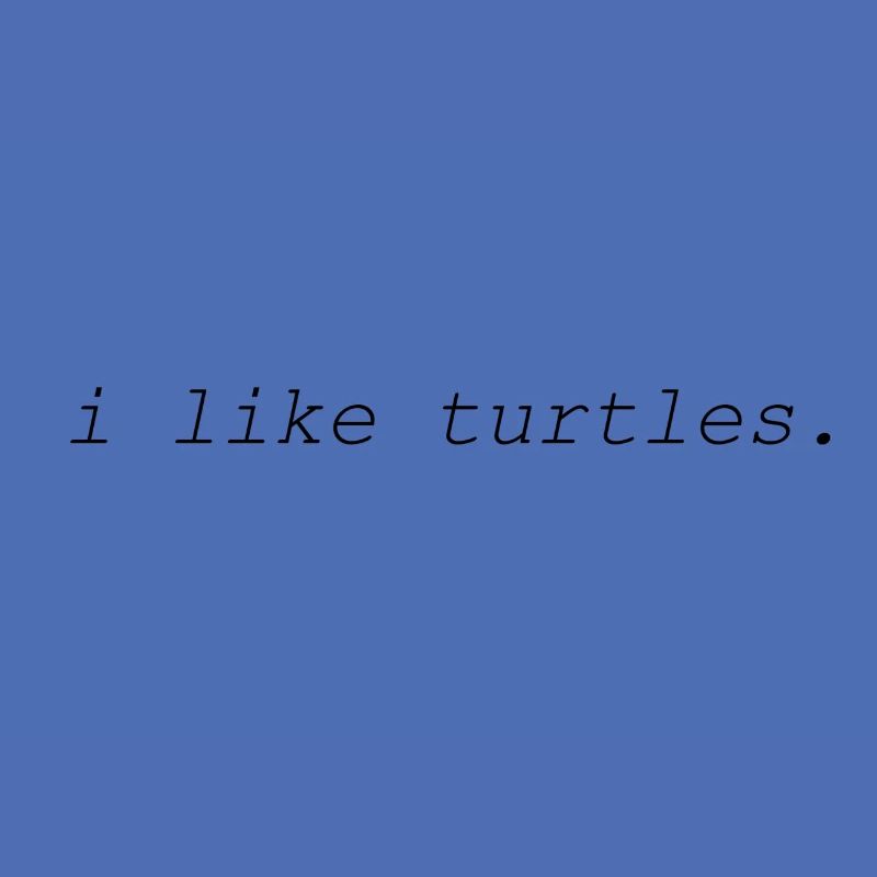 I like Turtles