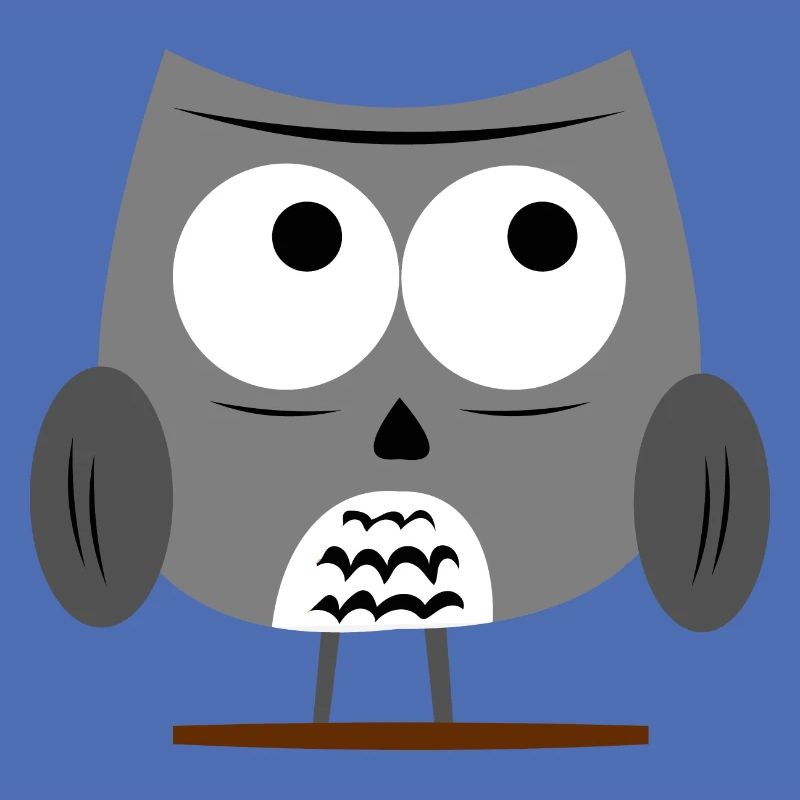 Eule - Coole Eulen - Grumpy Owl - Grau