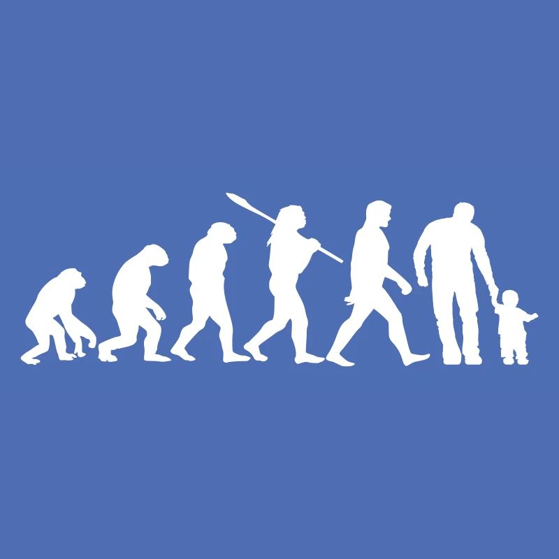 Vater Evolution Sohn Tochter Kind | Geschenkidee
