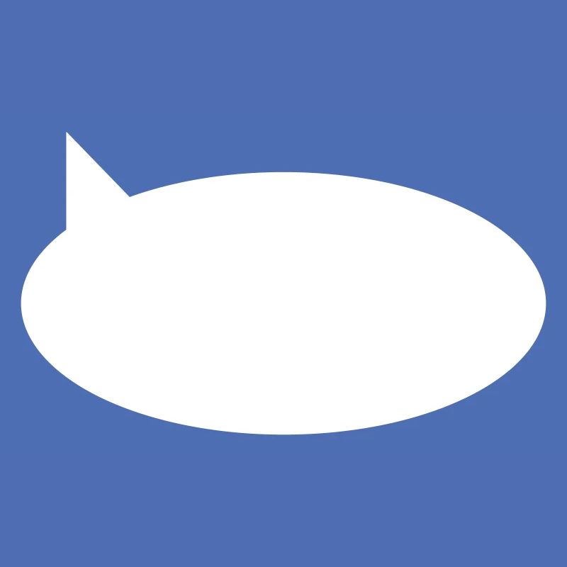 Speech bubble white round empty without content even text