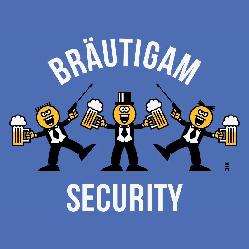 Bräutigam Security (JGA / Karikatur / Tanz / 3C W)