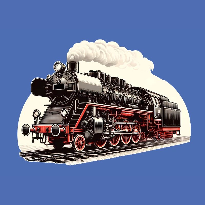 Illustration einer klassischen Dampflok