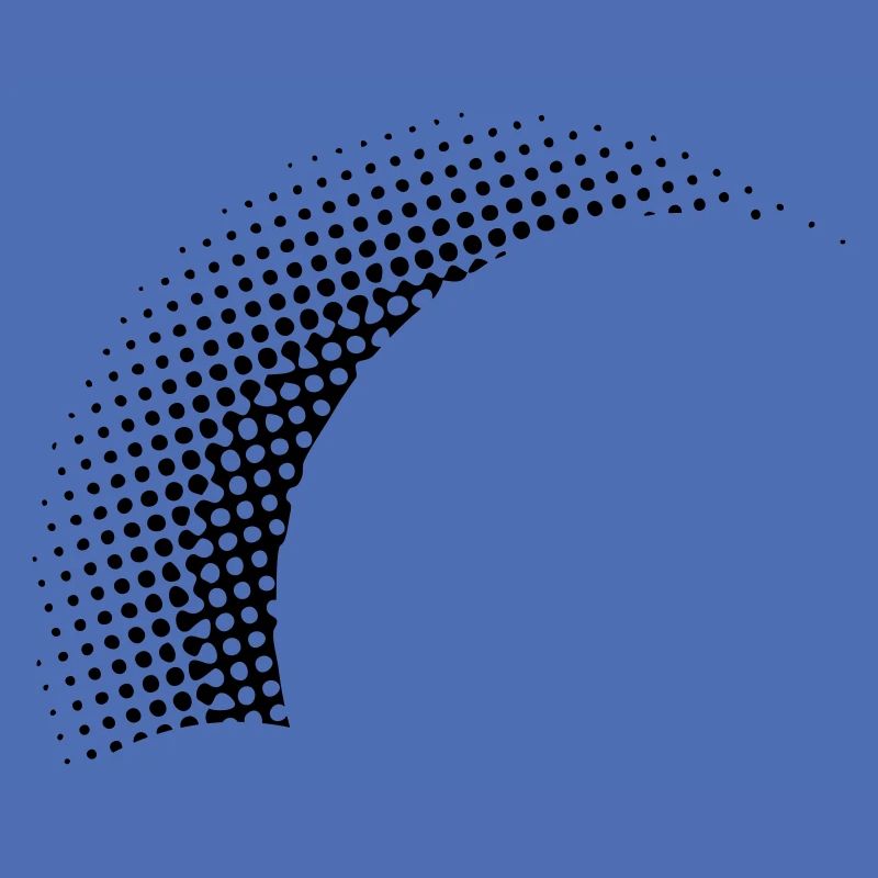 Dotted Half Semicircle Vector Graphic