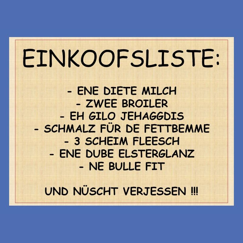 Einkaufsliste sächsich