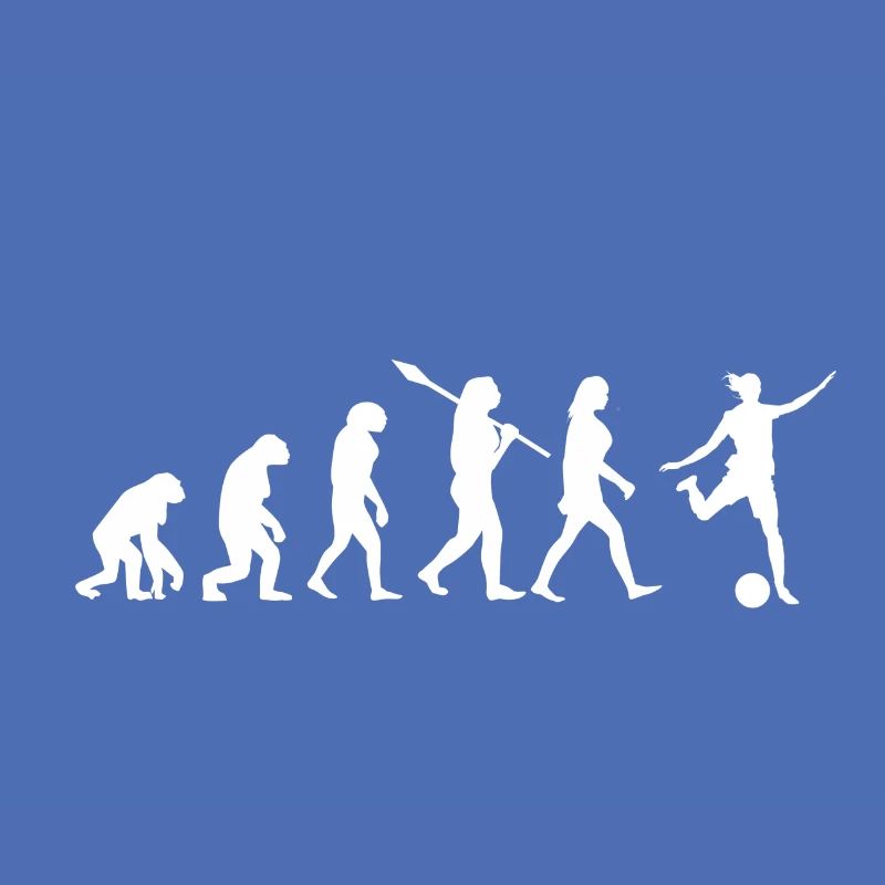 Evolution Fussball Frau Geschenkidee