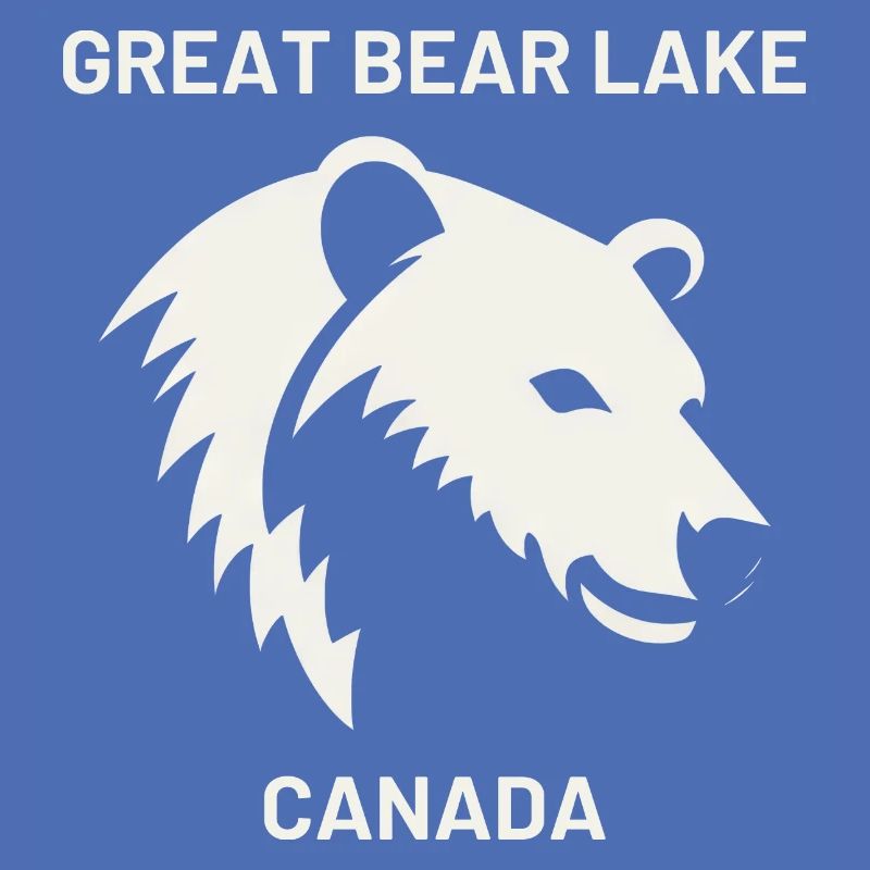 Conception de silhouette du lac de l’Ours - Vacances à