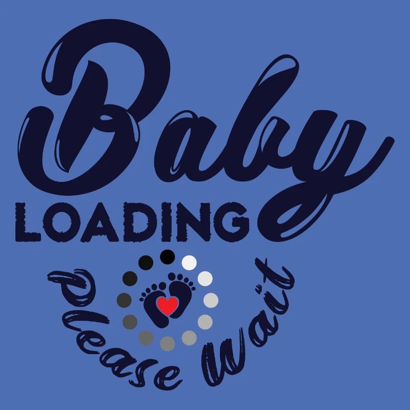 Baby wird geladen, werdende Mutter