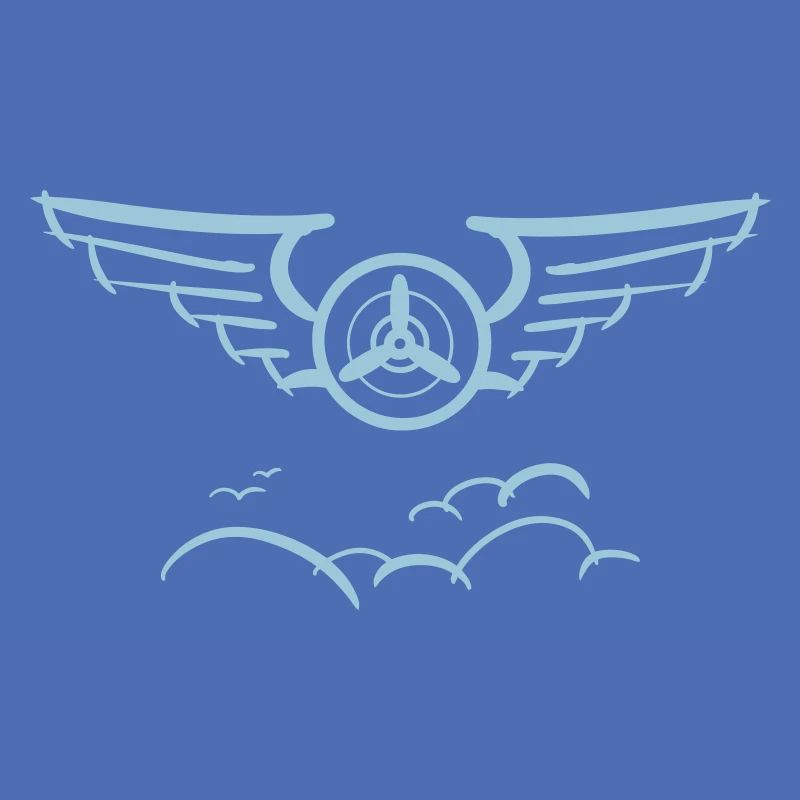 Aviation Symbol Luftwaffenschwinge Flugzeug Pilot