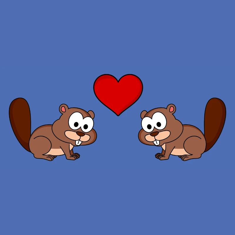 Biber Comic Paar liebe
