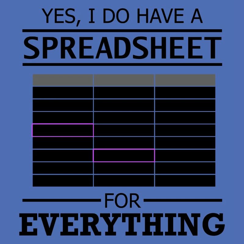 Spreadsheet Funny Statisticien Analyste de données