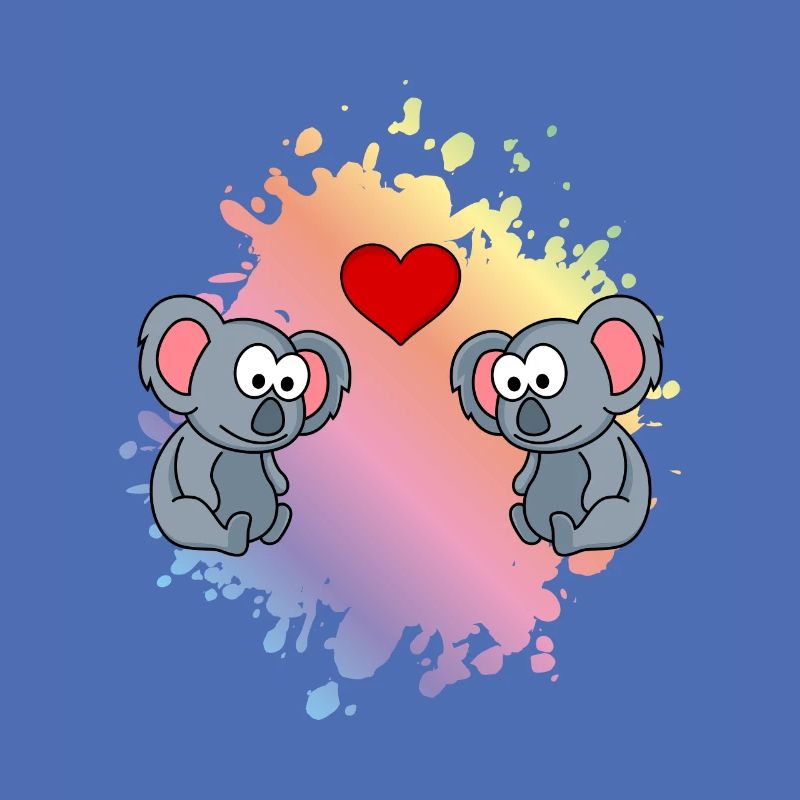 Koala Comic Paar Liebe