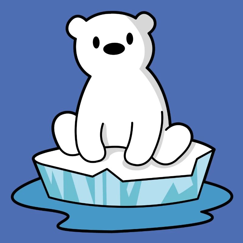 Der sitzende Eisbär