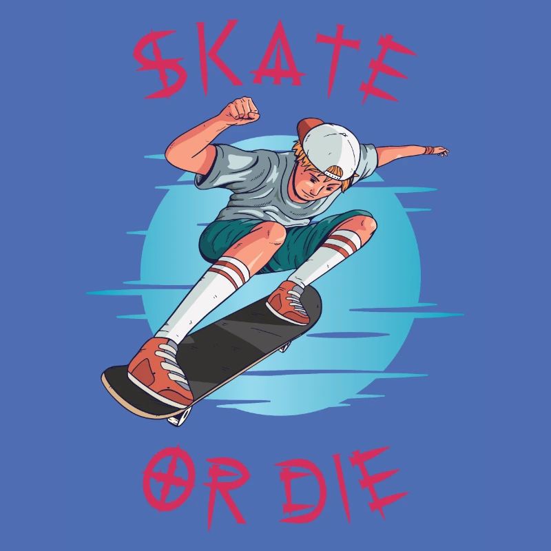 Skate oder stirb Skateboarder Junge