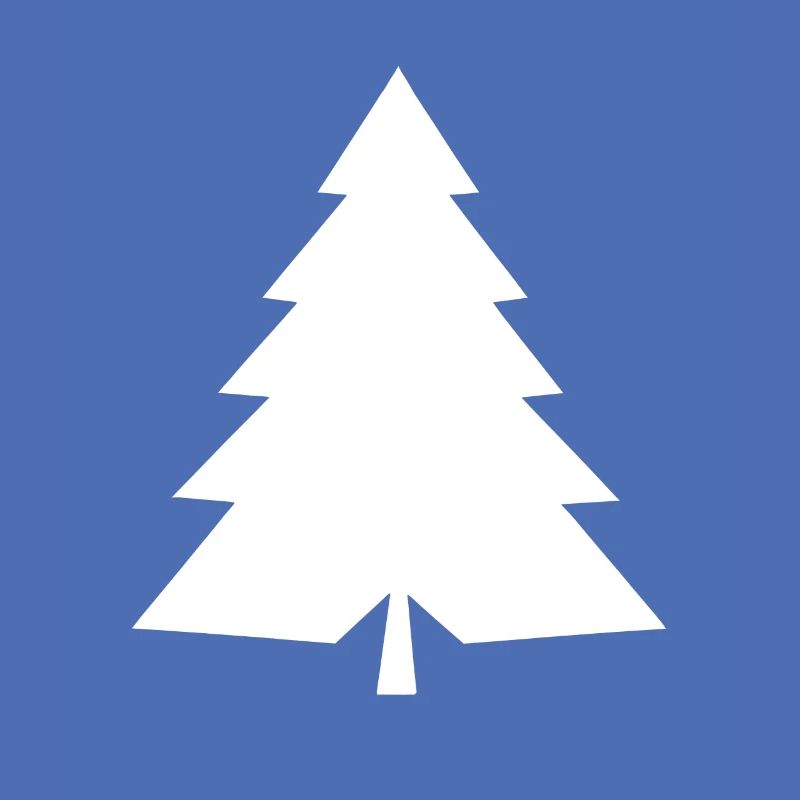 Versatile Magic: White Fir Tree Silhouette