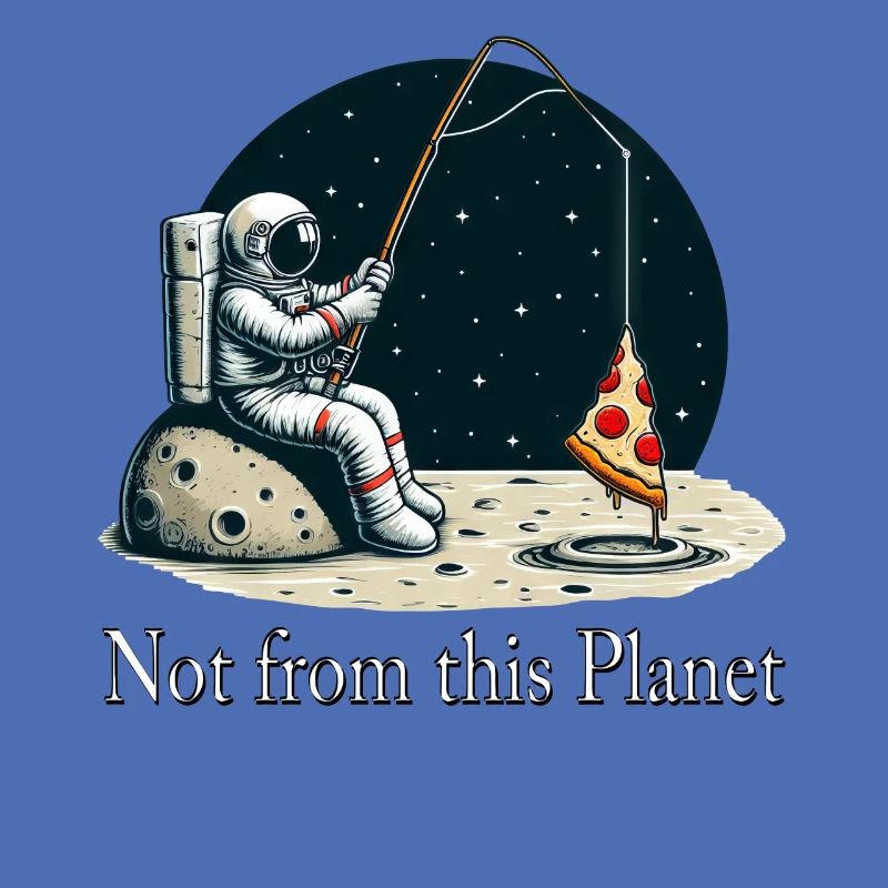 Astronaute Pizza Pêche dans l’espace