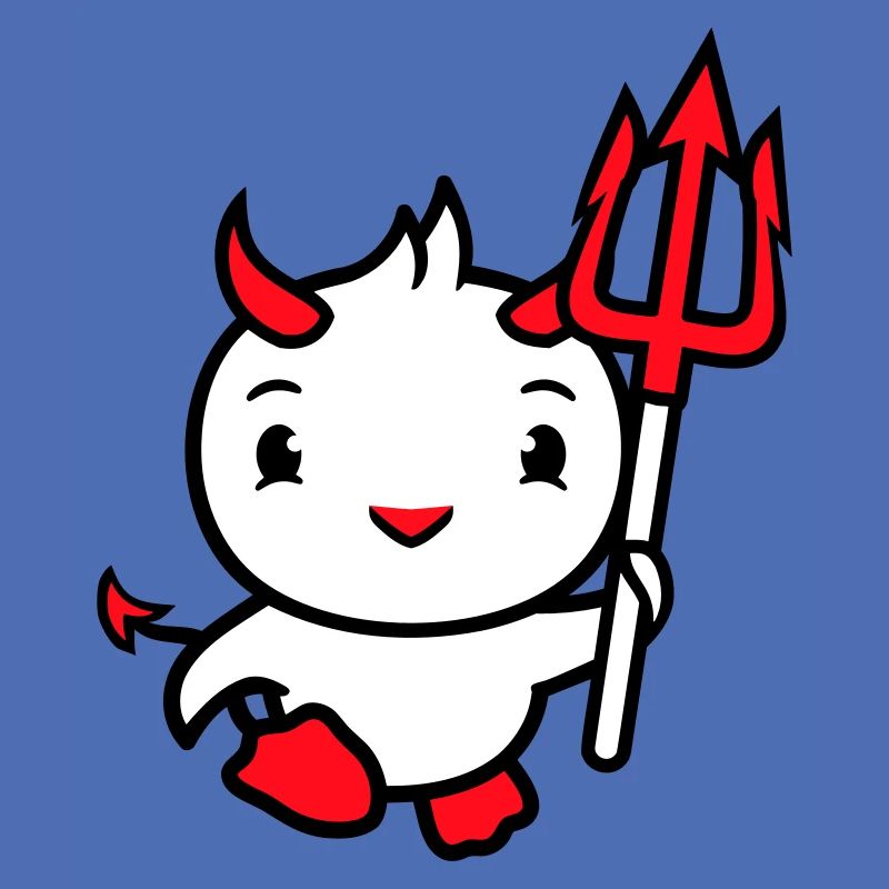 bird devil horns satan trident hell evil cool