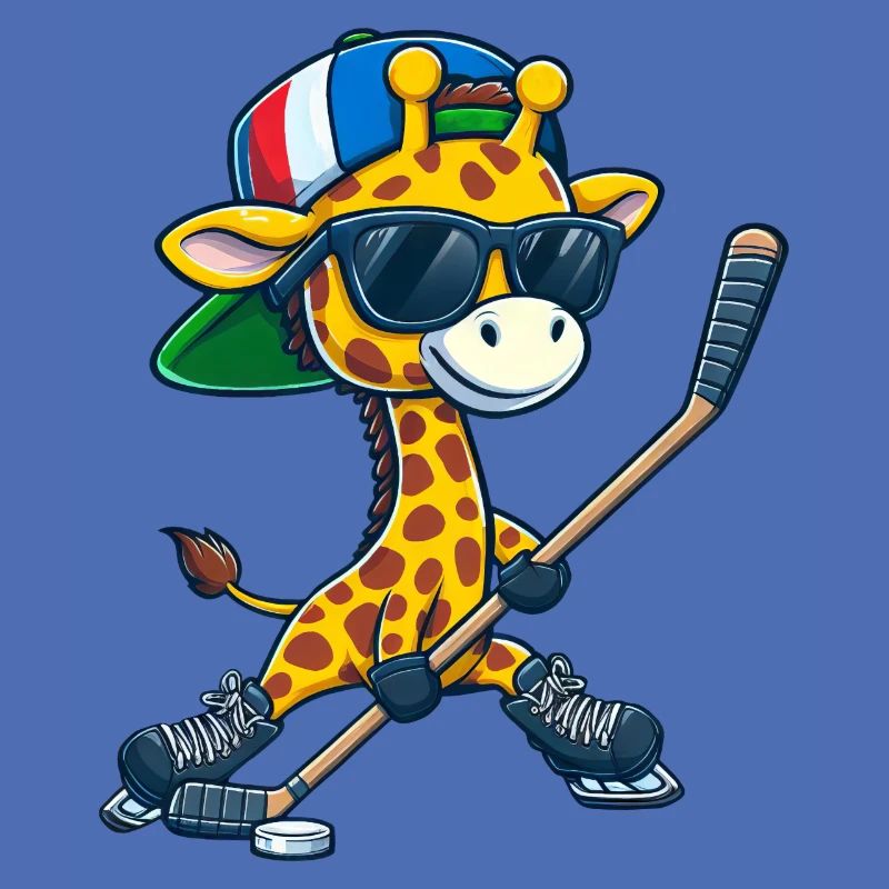 Skurriler Eishockeyschläger DoppelschlägerGiraffe