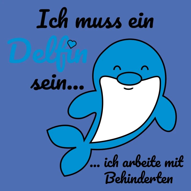 Ich muss ein Delfin sein... - schwarz