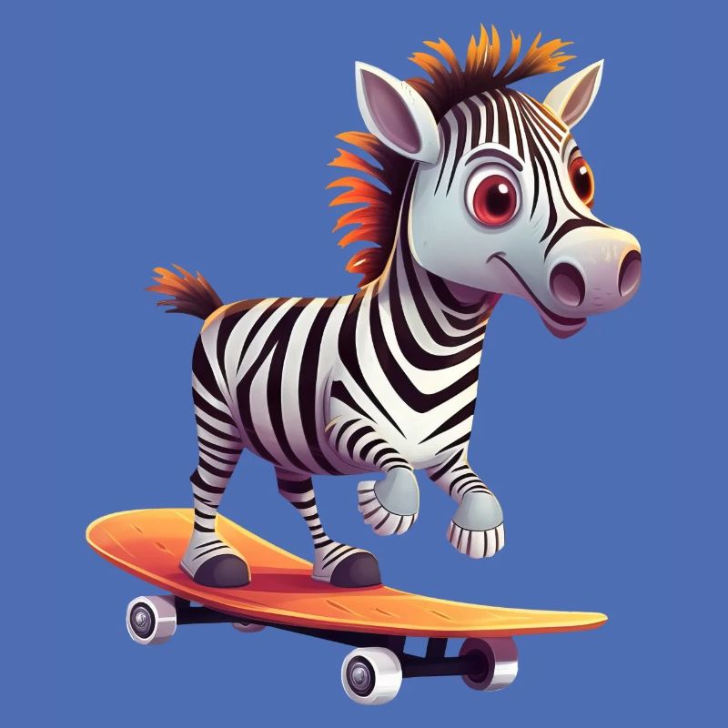 Zebra sur Skateboard - Dynamic Design