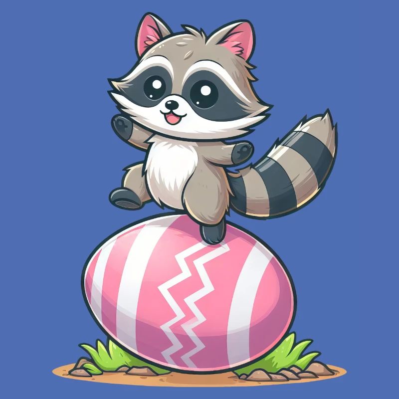 Easter Raccoon Easter Egg