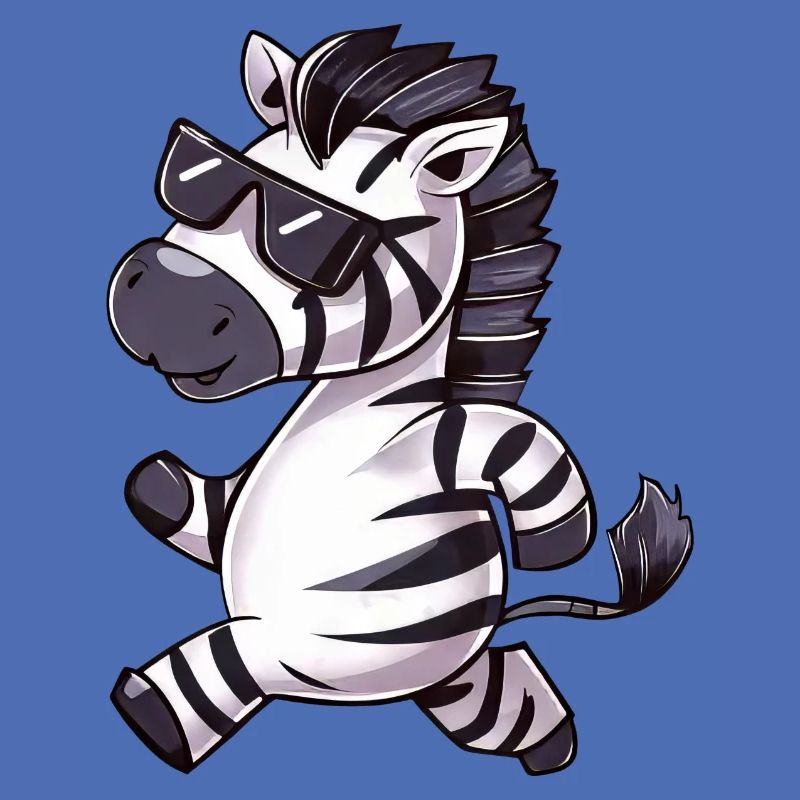 Zebra Runner Marathon Jogging Athletic