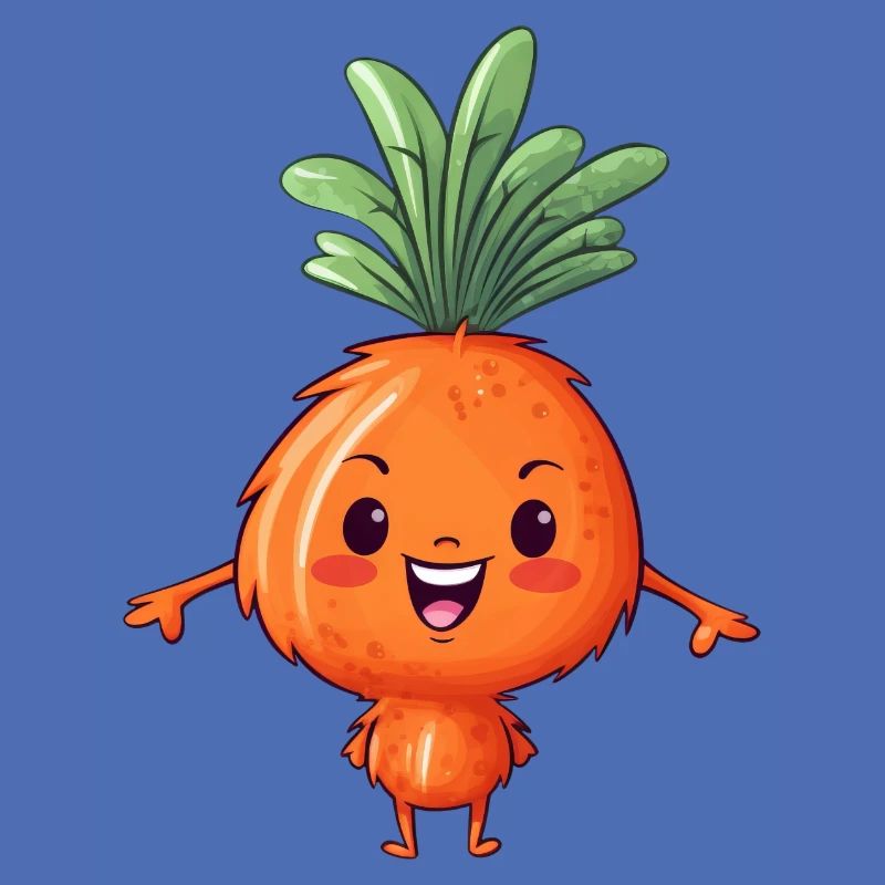 Kawaii Carrot Meets Alien: Space Vegetable
