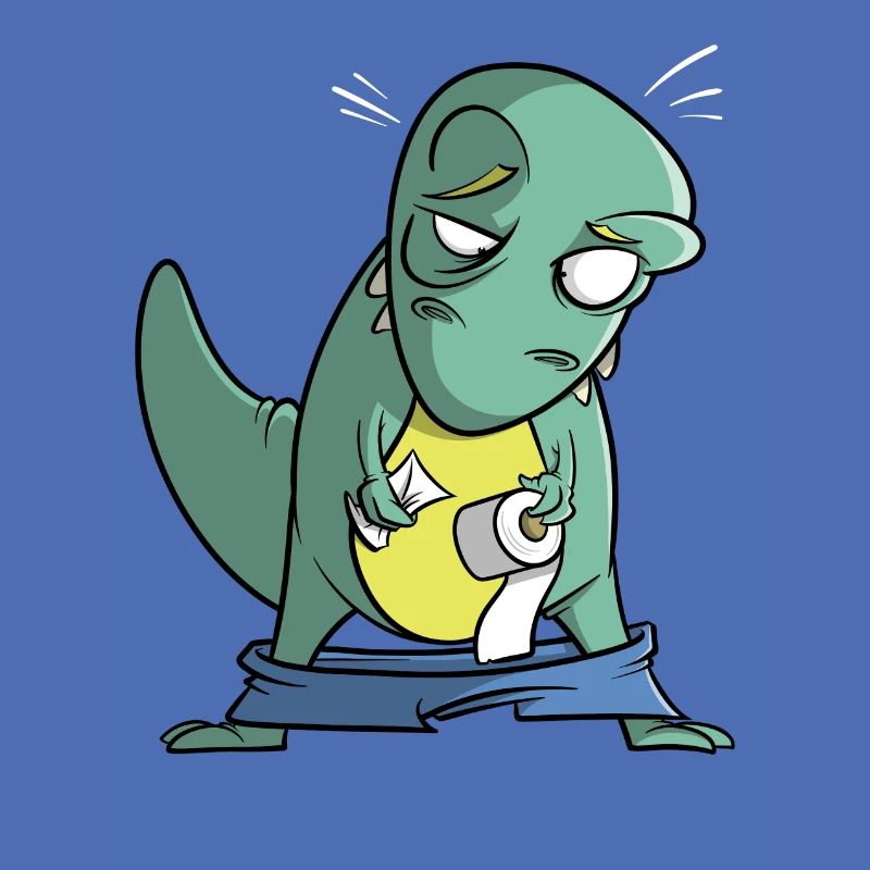 T-Rex mit Toilettenpapier - Problem