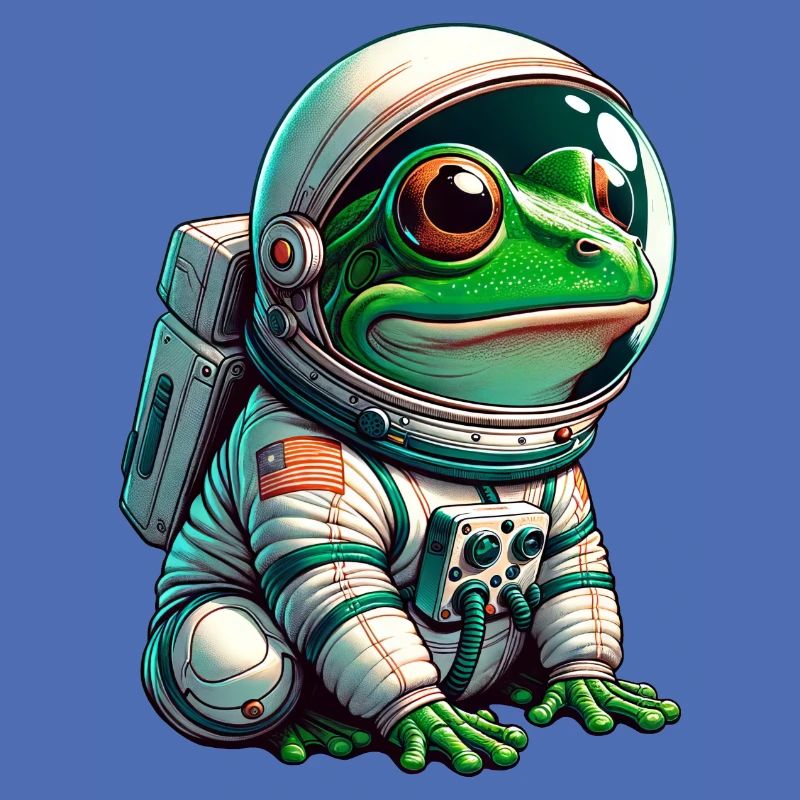 Grenouille astronaute dans l’espace