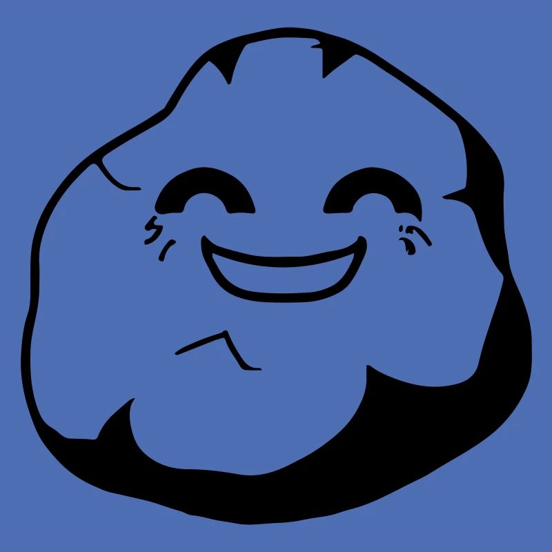 Stone with face smile laughter vector
