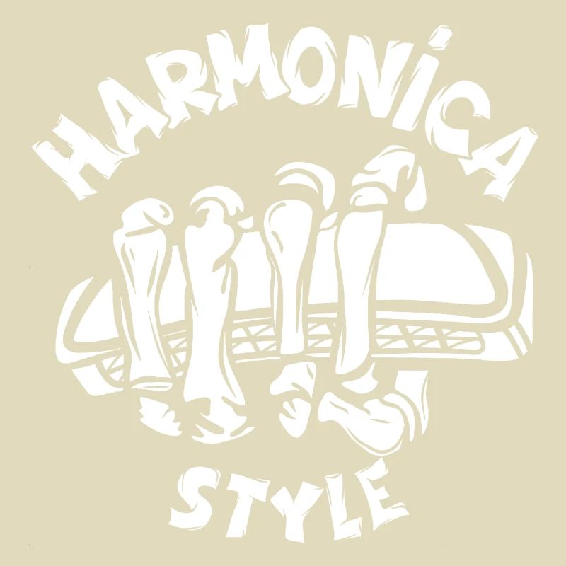 Hand-style harmonica skeleton harmonica player