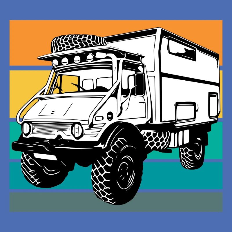 Camping - Unimog - Sunset - Oldtimer