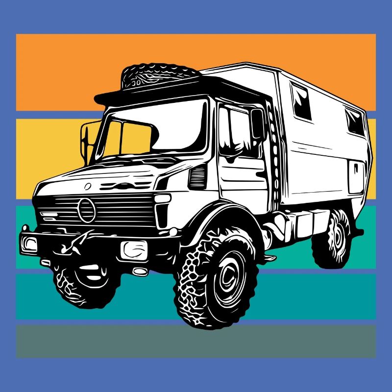 Camping - Unimog - Coucher de soleil - Oldtimer