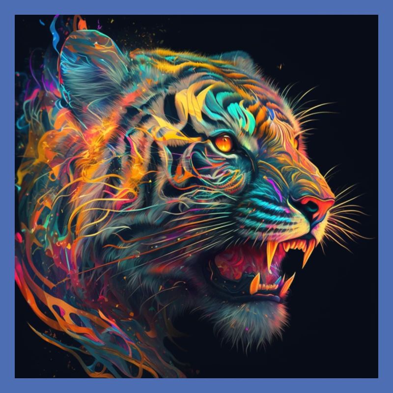 Farbiger Tiger, einzigartiges Design