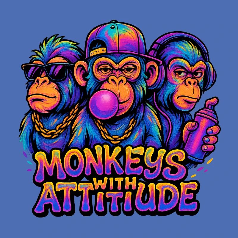 Singes avec attitude