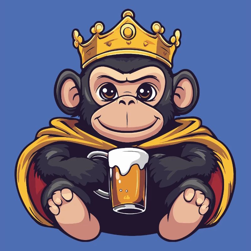 Affe Bier Lustig