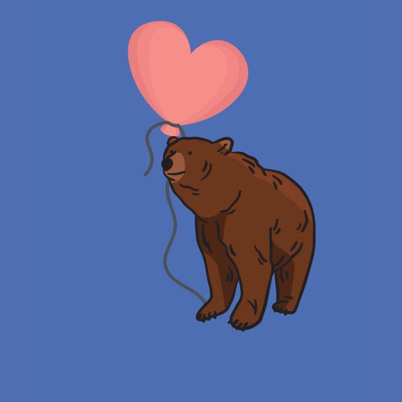 Bär mit Herz Luftballon