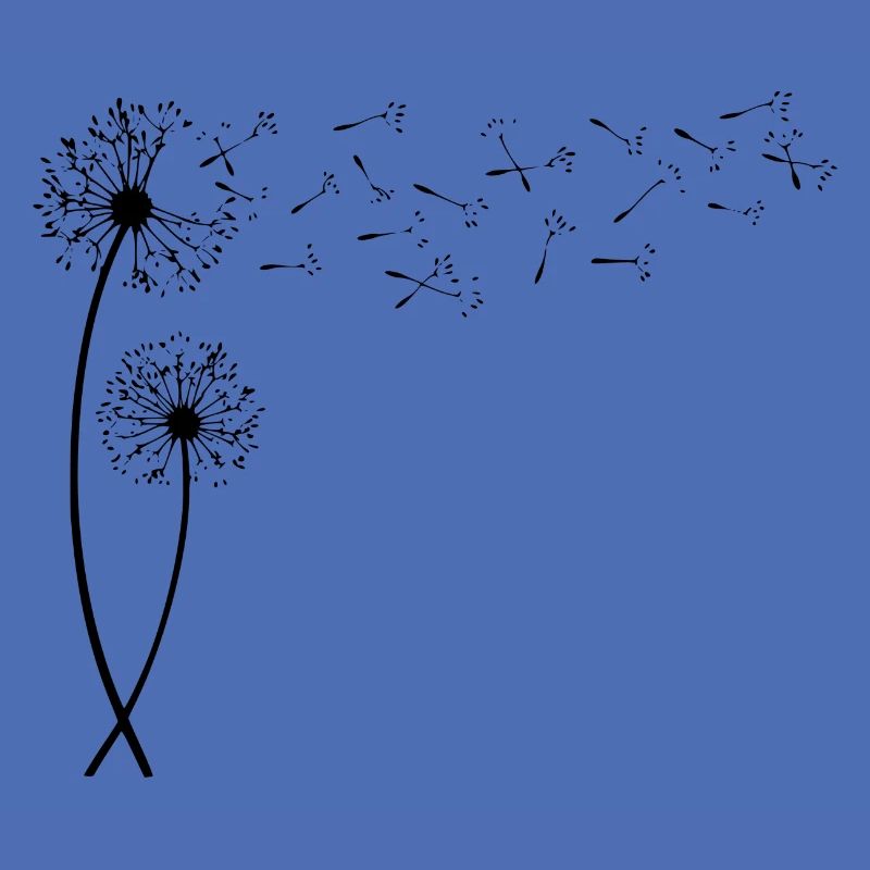 Pusteblume mit fliegenden Samen. Geschenk