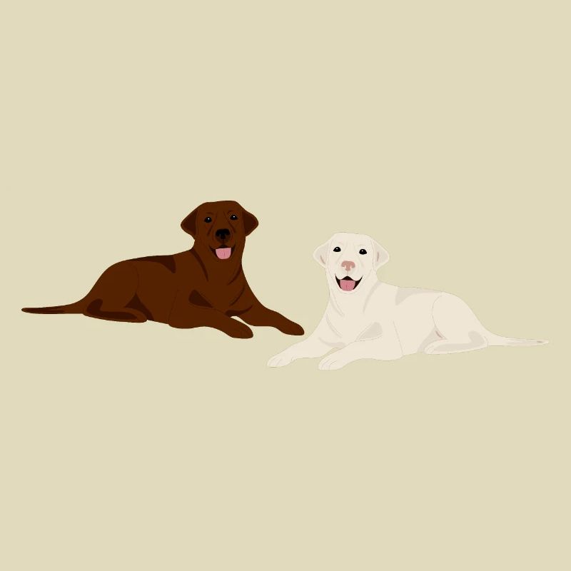 Bloder und brauner Labrador Hund Geschenk