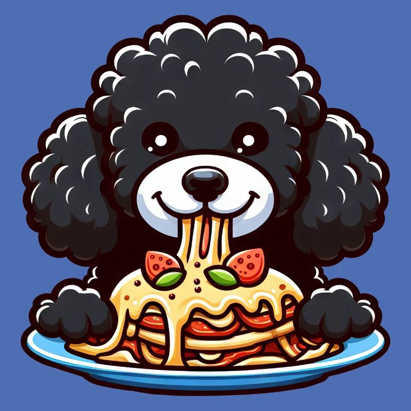 Black Poodle and Lasagna Comic